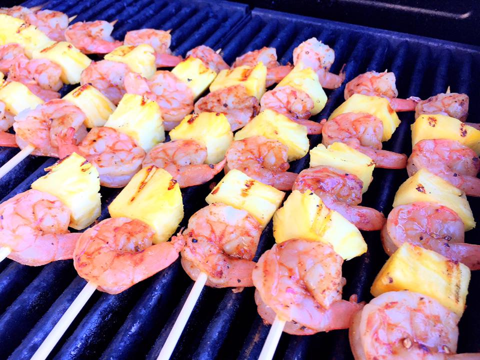 GRILLED SHRIMP AND PINEAPPLE SKEWERS | Let's Cook Some Food
