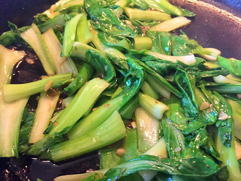 STIRFRIED BABY BOK CHOY WITH BACON Let's Cook Some Food